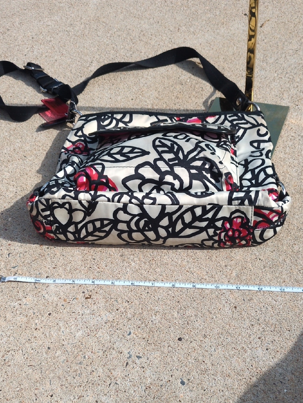 COACH POPPY Floral Scribble Print Daisy Kyra Graffiti Messenger Crossbody Purse - Picture 15 of 17